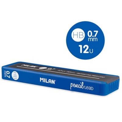 Boîte avec 12 tubes de mines de rechange 0,7 mm HB