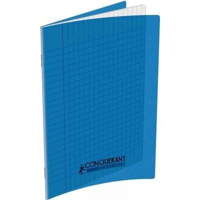 CAHIER CONQUERANT CLASSIQUE AGRAFE 170x220 32P 90G SEYES POLYPRO BLEU