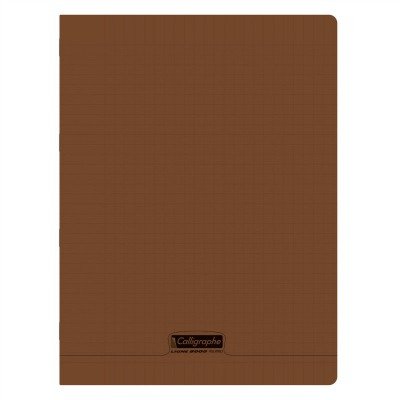 Cahier piqué marron 24x32cm 192p séyès 90g (Grands carreaux)