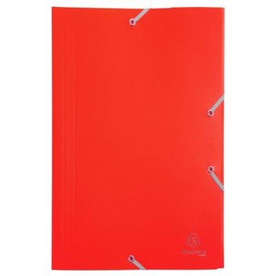 Chemise 3 rabats à élastiques en polypropylène Color Fresh, rouge.