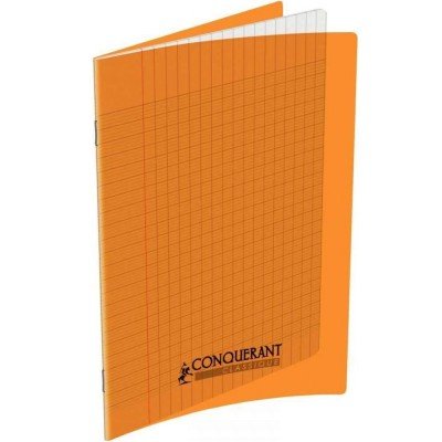 CAHIER CONQUERANT 7 AGRAFE 170x220 192P 70G SEYES POLYPRO ORANGE