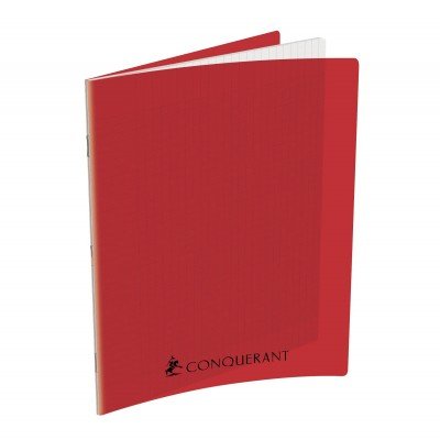 CAHIER CONQUERANT 7 AGRAFE 170x220 192P 70G SEYES POLYPRO ROUGE