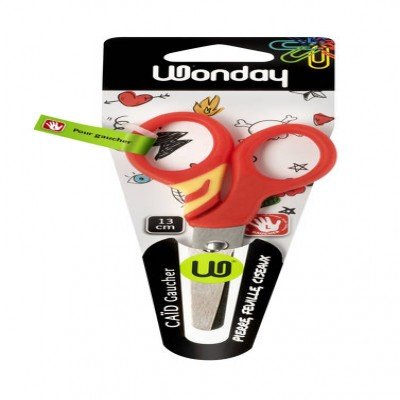 CISEAUX 13 CM CAÏD GAUCHER LAMES ACIER INOX BOUTS RONDS ANN. ASYMÉT LS