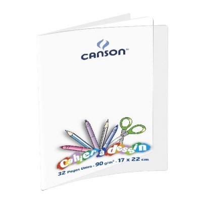 CAHIER CONQUERANT CLASSIQUE AGRAFE 170x220 32P 90G UNI DESSIN POLYPRO INCOLORE