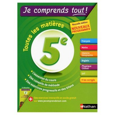 Je comprends tout de NATHAN 5ème Tout le programme de l'année