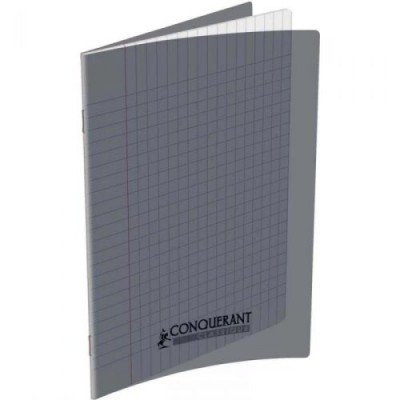 CAHIER CONQUERANT CLASSIQUE AGRAFE 170x220 48P 90G SEYES POLYPRO GRIS
