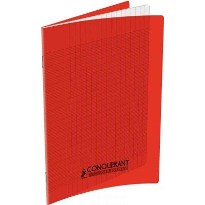 Cahier Classique 24x32cm Grands Carreaux Seyès 96 Pages  Rouge