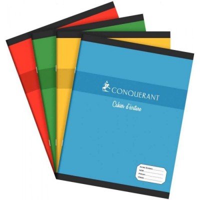 Cahier écriture piqûre 32 pages, 17x22 cm, seyès 4 mm