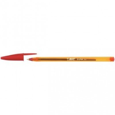 BIC Cristal Original Stylos-Bille Pointe Fine (0,8 mm) - Rouge