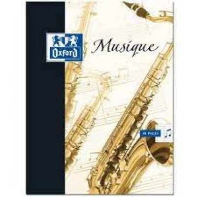 CAHIER DE MUSIQUE OXFORD AGRAFE 210x297 48P OPTIK P. SEYES/MUSIQUE ASSORTI